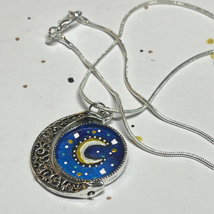 New Moon / Full Moon Reversible Necklace