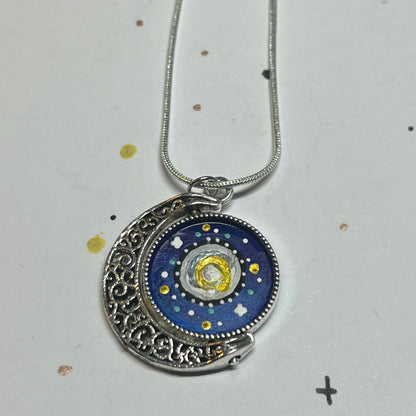 New Moon / Full Moon Reversible Necklace