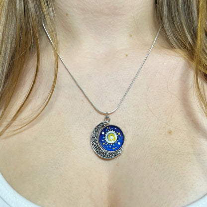 New Moon / Full Moon Reversible Necklace