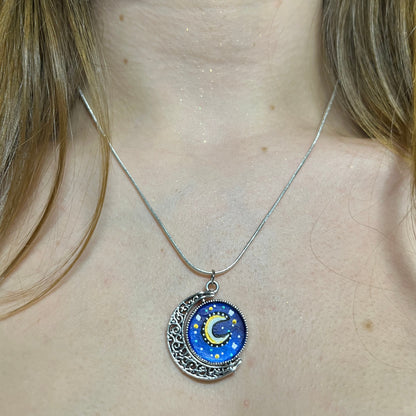 New Moon / Full Moon Reversible Necklace