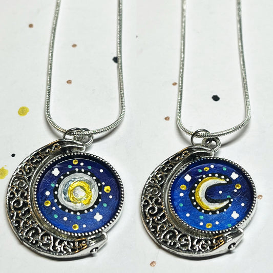 New Moon / Full Moon Reversible Necklace